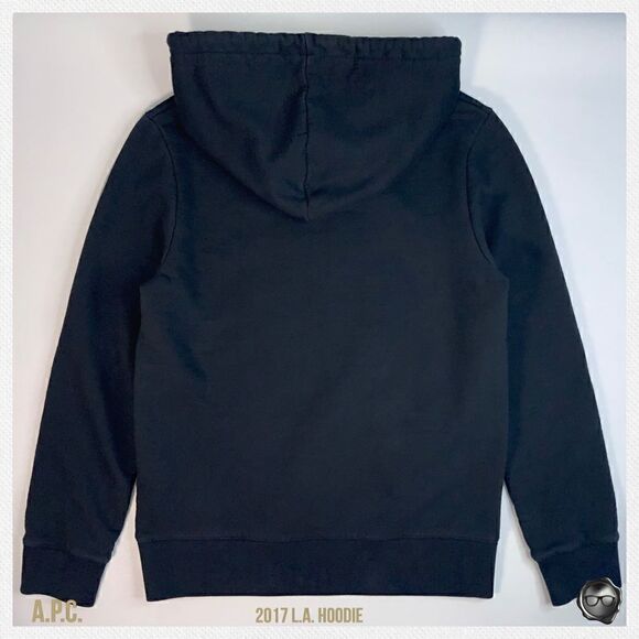 A.P.C. L.A. HOODIE IN BLACK & GOLD 2017 CAPSULE LOS ANGELES WOMEN SIZE SMALL NEW - Picture 9 of 14